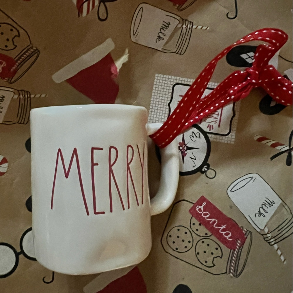 Rae Dunn Christmas mug ornament